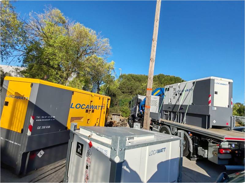 location groupes électrogènes cuve à carburant Hérault Occitanie astreinte urgence H24