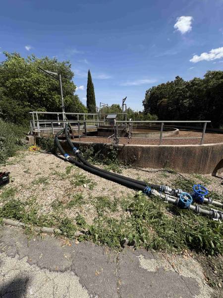 Location pompage bacs décantation station épuration Nîmes Gard Occitanie