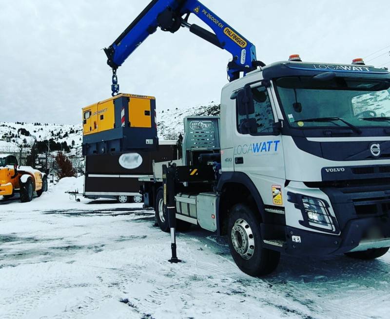 intervention en urgence coupure électricité en hiver et neige location groupe électrogène pyrénées alpes