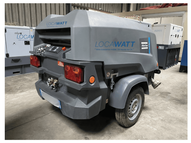 Locawatt location compresseur à air chantier BTP Montpellier Toulouse Clermont-Ferrand