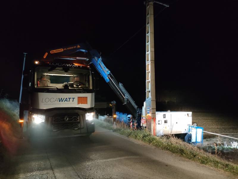 Intervention de nuit fourniture électricité en urgence location groupe électrogène montpellier toulouse riom