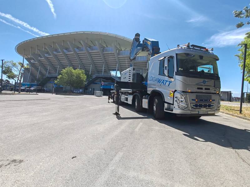 location groupe électrogène 110 kVA longue durée stade Rugby Locawatt Occitanie 
