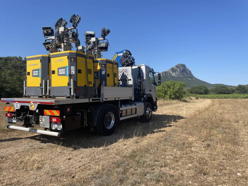 location mat eclairage LED chantier événements occiatnie auvergne rhône-alpes 