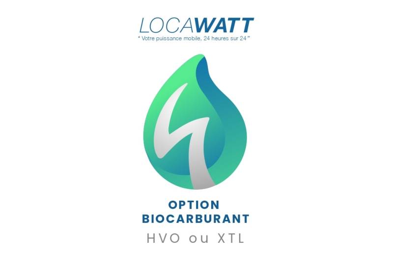 Locawatt Location Groupes électrogènes Option BIOCARBURANT Occitanie et Auvergne Rhône-Alpes 
